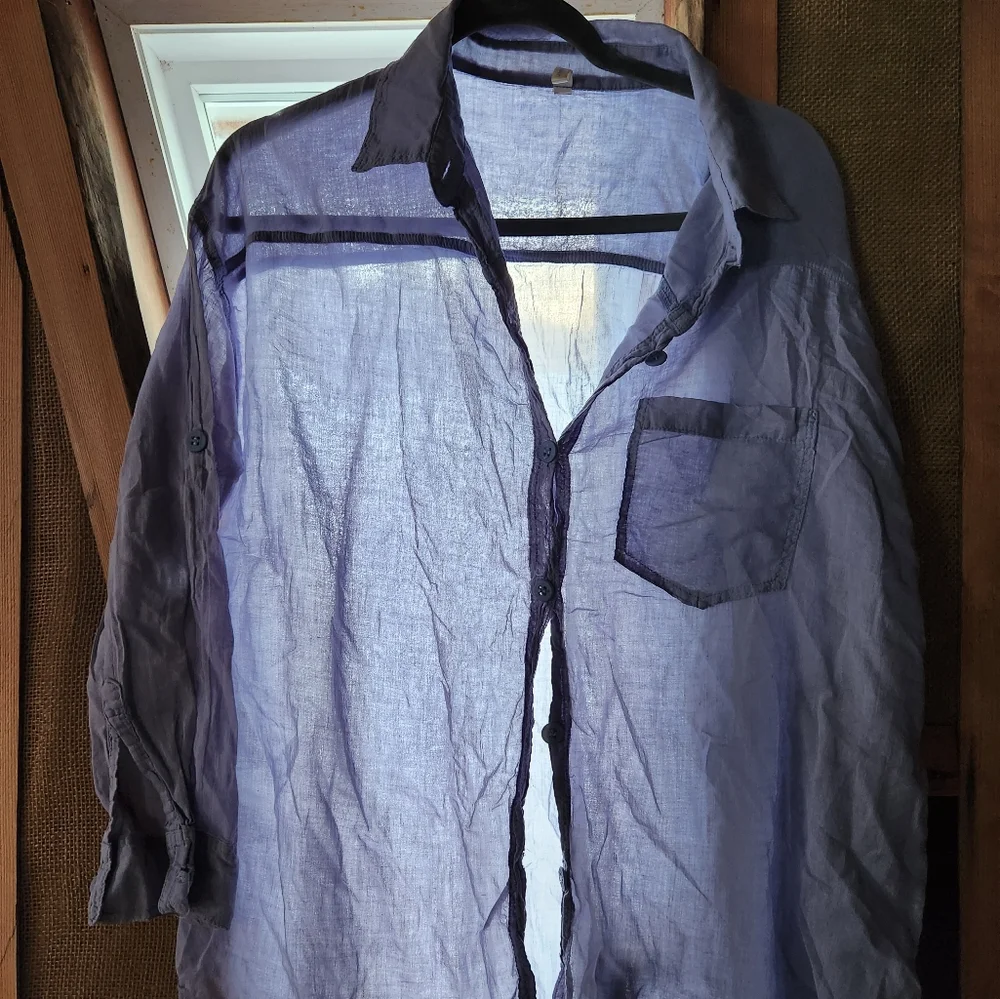 Sheer button down shirt - Picture 2 of 3